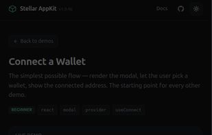Stellar appkit - wallet list mobile