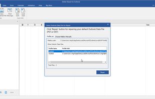 ‘List Profiles’ or ‘Profile List’ option auto-scans and lists all Outlook data files associated with your Outlook profiles. Select the Outlook data file from the list and click ‘Repair’.
