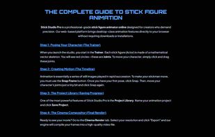 The Complete Guide to Stick Figure Animation