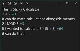 Sticky Calculator screenshot 1