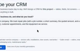 Describe your business in plain language to design a CRM