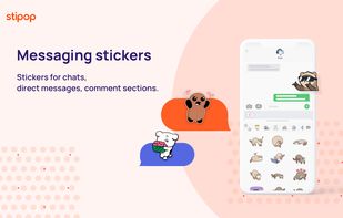 Messaging stickers for direct messages, chats, and comment sections.