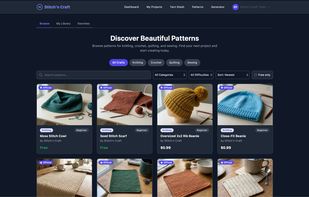 Discover patterns for knitting, crochet, quilting & sewing.
