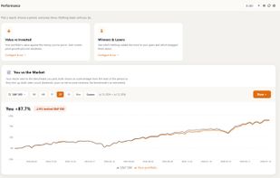 Tools screen (portfolio against benchmark tool)