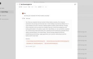 Chat with SEC Filings to extract information