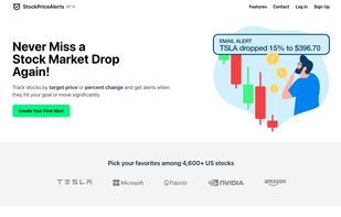 Never miss a stock market drop again! Create an alert and we will let you know when your stock reaches target price!
