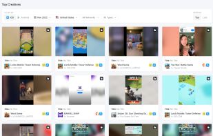 Users can easily discover the best-performing ads with Top Creatives features of Ad Intelligence.