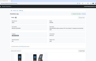 Inventory item log with "Publish to Storefront" action button