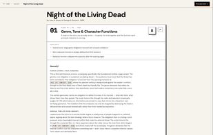 Sample Analysis for Night of the Living Dead