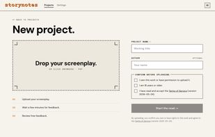 New project upload
