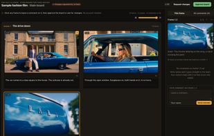 Client review link: feedback and approval frame by frame