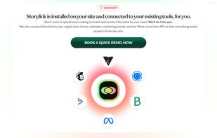 Storylink is installed on your site and connected to your existing tools, for you.