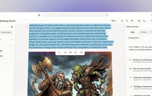 Create illustrations with your characters directly in your manuscript.