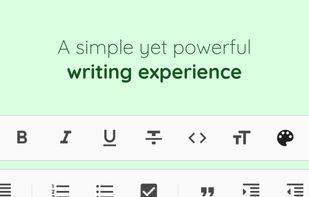 A simple yet powerful writing experience.