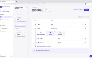 Content types builder