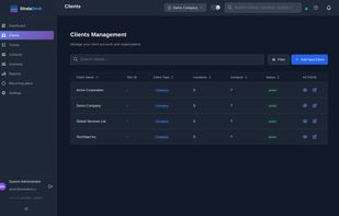 Each client gets their own space — a dedicated database, not a row filter.
