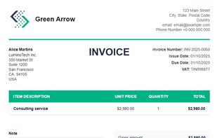 Invoice template