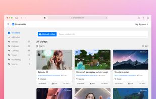 Video library dashboard