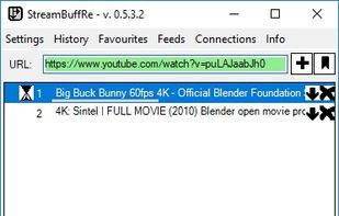 The main window is slimlined, just drop a link on it and go.
