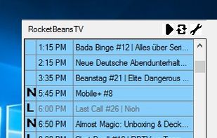 The preview window can be customized to inform about streams and schedules.