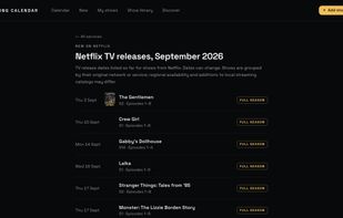 Streaming Calendar screenshot 2