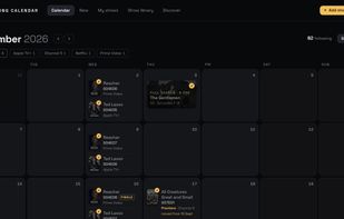 Streaming Calendar screenshot 1