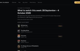 Streaming Calendar screenshot 1