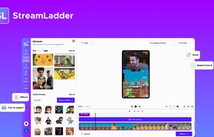 Turn Twitch, Kick and YouTube clips into vertical videos for TikTok, Instagram Reels and YouTube Shorts with StreamLadder's online clip editor. Customize facecam and gameplay layouts, add editable word-by-word AI captions, GIFs, Twitch emotes and video effects, and trim clips directly in your browser. Export without watermarks on any plan, including Free.