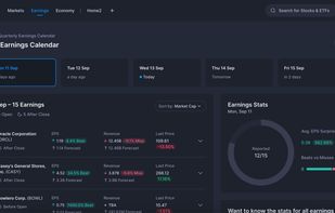 Receive Realtime Earnings Reports
