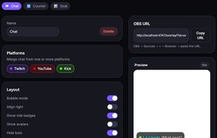 Chat configuration