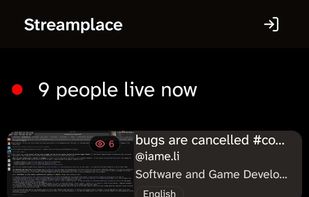 Streamplace app on Android