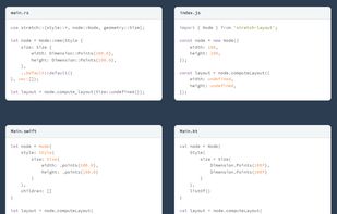 Stretch layout engine screenshot 1