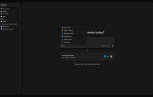 What the assistant can do: attach files, browse the web, create image, polish & finalize, agents review, Deep mode
