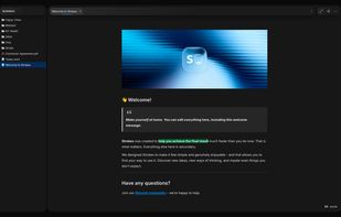 Projects and files in the sidebar; documents stay as files on your machine