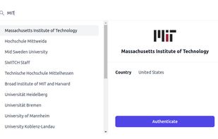 Studid's search interface with which users find their insitution.