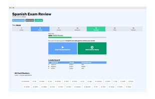 StudyKit Track page. Users can view their daily streak, content mastery, and leaderboard