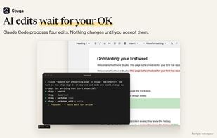 By default, an agent's document-text edit shows up as tracked changes and waits until a person accepts it.
