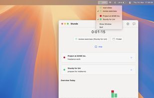 the app runs inside your menu bar