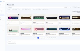 Choosing a style in the app