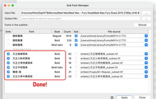 SubFontManager screenshot 1