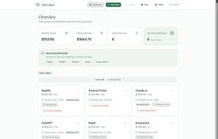 SubLedger screenshot 1
