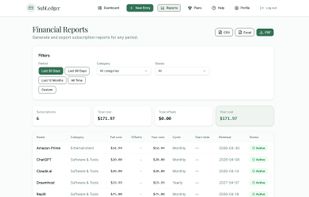SubLedger screenshot 1