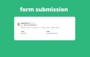 Submitform.app sends form submissions to Slack.