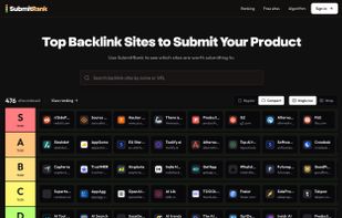 Homepage of SubmitRank.com