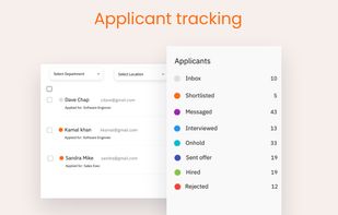 Also receive and track applicants for your career page