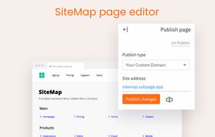 Create a list of all the important top links in your website with sitemap page builder