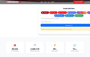 The main link locker generator where creators can easily add social tasks for YouTube, Discord, and Instagram.