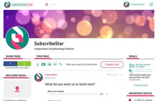 SubscribeStar screenshot 1