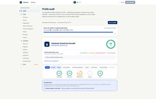 Profile audit — your Substack profile scored out of 100 across positioning, conversion, brand and trust, activity and SEO, with what to fix first.