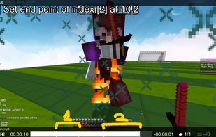 Example of me setting two cuts in my video file, the screenshot was taken upon pressing setting the end timestamp of the second index